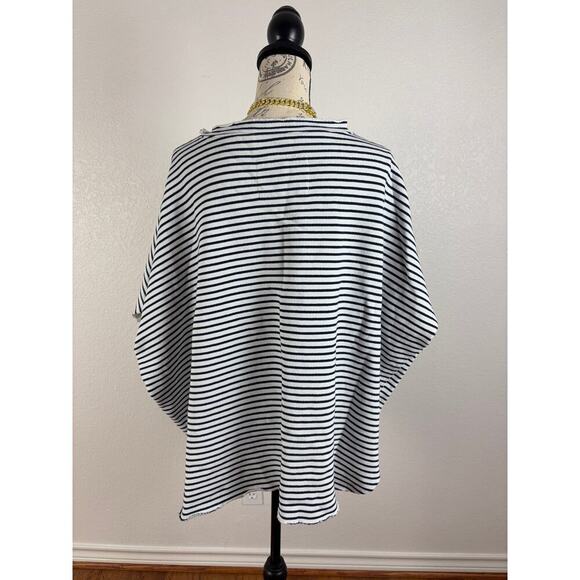 B38 Frank & Eileen Olive Original Capelet OS Striped French Chic Old Money - Picture 5 of 9